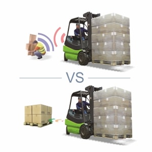 Why is the PAS system more efficient than an Ultrasonic Sensors System?